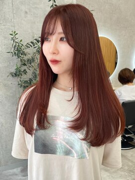 アロ 大阪梅田(alo) 【momoa】オレンジブラウン×レイヤー《ブリーチ/大阪梅田》