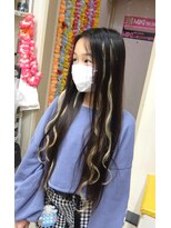 エクステ専門店ミキ 横浜店(MIKI)&nbsp;ポイントハイライト原色インナーウェーブエクスデ14本★横浜駅