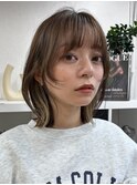 ボブディオリーブベージュ髪質改善縮毛矯正フェイスレイヤー