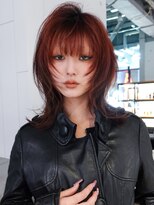 アルバム 新宿(ALBUM SHINJUKU)&nbsp;くびれミディ顔周りレイヤー韓国ヘア前髪カット_F41342