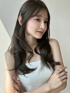 ミンクス渋谷スマートサロン(MINX shibuya smart salon) 【MINX】顔まわり似合わせカット＋暗めカラーロング_渋谷