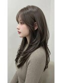 ロングウルフ/韓国レイヤー/透明感カラーブリーチなし小顔p越谷!