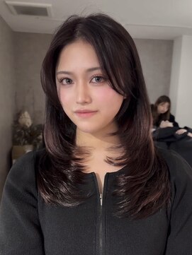 エトワ 中央店(etoi) 大分ミディアムボブレイヤー軽め韓国レイヤーくびれスタイル