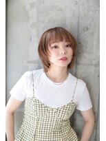 ピズムハク(PISM hak)&nbsp;レイヤーボブ/フェイスレイヤー/ベージュカラー/ショートボブ