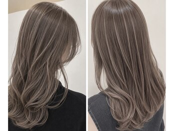 シェルバイコソラ(SHELL by kosora)の写真/【牧落駅徒歩1分】暗色～定番の上品カラーまで。ブリーチなどデザインカラーで透明感と艶感を絶妙に表現！