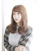 Aラインのミックスカールスタイル