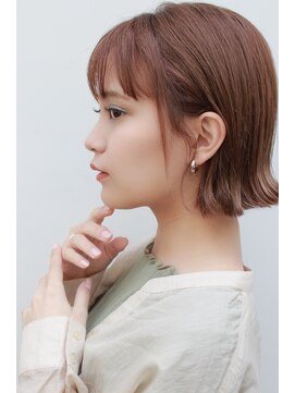 ゼンコー キチジョウジ シェール(ZENKO KICHIJOJI chere) あごラインのぷつっとボブ[廣瀬晴菜]/シルキーベージュ