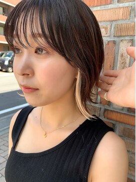 ロンド パルティール 大宮(Lond partir) プツっとボブイヤリングカラー　10代20代　紺野紘三