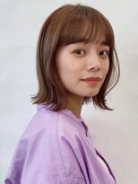 ガーデン オオタカノモリ(garden otakanomori)&nbsp;20代30代40代大人外ハネミディアム×ツヤ髪スタイル×前髪あり