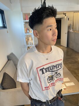 ザ オーダー(THE ORDER) メンズカットスキンフェードカットスパイキーショート