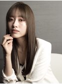 大人ストレートスタイル ベージュカラー イルミナカラー