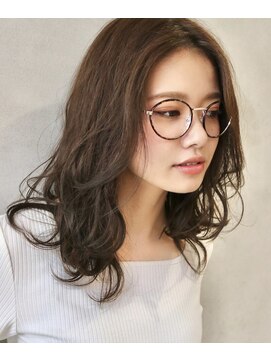 コレク 福岡(COLLEC...) ミディアム ナチュラル デジタルパーマ ベージュカラー