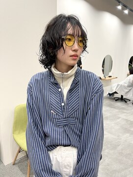 アノネ(anone) ボブウルフ×パーマ