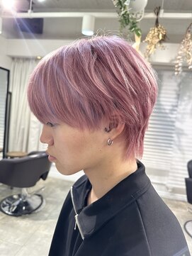 イリ 梅田(ili) ミニウルフマッシュ/ピンクカラー