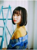暗髪ワンレンボブ20代/30代/40代/ハレマチ通り