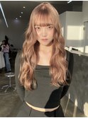 10代20代韓国ブリーチハイトーンデザインカラーレイヤーカット