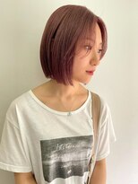 ハイトーンレイヤーボブミディアムレイヤーショートウルフボブ