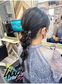 【ヘアセット】 下め編みおろしヘア /茅ヶ崎ヘアセット/早朝