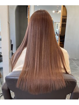 ラポールヘア ヨークベニマル田彦西店 ロング*ピンクブラウン