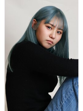 ステラ ヘア デザイン サロン(STELLA hair design salon) ペールブルー×レイヤー A