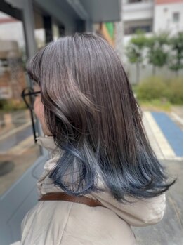 メゾンマリ(MAISON MARI)の写真/【福島】ダメージレスな明るい白髪染めや艶カラー◎前処理・後処理TR付きなので、カラー後も滑らか質感♪