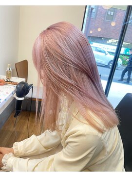 ラック(LUCK) ホワイトピンク/船橋/くすみベージュ/細めハイライト