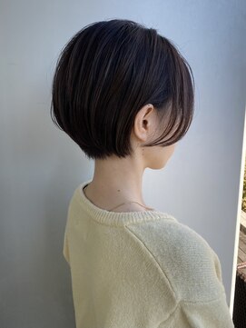 エアー 青山(AIR) 丸みショートシースルーバングくびれボブマッシュショート