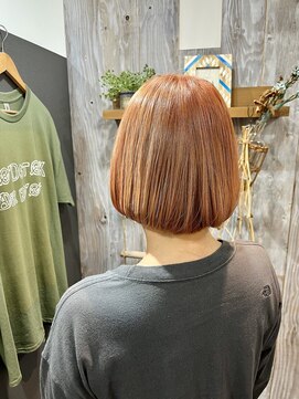 ウッドストック(Wood Stock) お洒落ブリーチカラーボブ♪