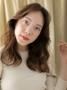 カバーヘア イヴ 戸頭店(COVER HAIR EVE) センターパート/スモーキーブラウン/マロンブラウン/外国人風e