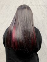 ピークアブー アヴェダ ギンザシックス(PEEK-A-BOO AVEDA GINZASIX)&nbsp;インナーカラー　黒髪ロング　ピンクヘア　2wayカラー◆