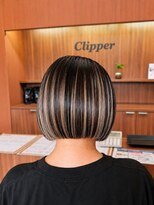 クリッパーループ(Clipper)&nbsp;艶ハイライト×切りっぱなしボブ
