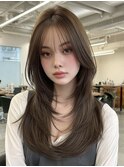 ミルクブラウン/くびれレイヤー/韓国巻き/20代30代40代50代/天神