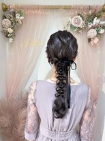 フェリーチェ 六本木店(Felice)&nbsp;編みおろし ロングヘアアレンジ お呼ばれヘア ヘアセット