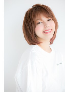 ビス リアン 川口店(Vis lien) ナチュラル/ベージュ/大人ボブ/丸み/ココアブラウン/伸ばしかけ