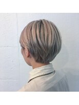 ハニーマスタード(HONEY MUSTARD)&nbsp;【お客様スタイル】ハイトーンホワイトベージュのショート