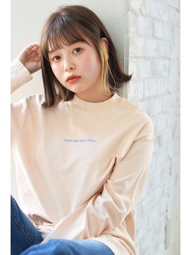 ジョエミバイアンアミ(joemi by Un ami) 《joemi 新宿∞》簡単スタイリング切りっぱなし外はねボブ　近江
