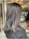 透明感抜群♪20代30代ダブルカラーブリーチグレージュアッシュ