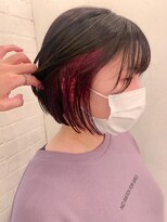 ベルビアンカ(Belle BIANCA)&nbsp;インナーカラー/艶感/ラインボブ/インナーピンク by マツモト