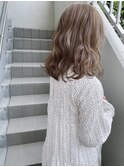 透明感髪質改善ベージュダブルカラーミルクティーグレージュ