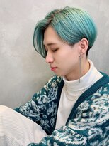 トルネード(TORNADO)&nbsp;韓国マッシュ センターパート エメラルドグリーンカラー