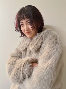 ノラギンザユー(NORA GINZA/U) パーマボブパーマウルフボブパーマ暖色カラー暖色パーマ