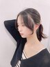 韓国風.顔まわり[大橋担当]小顔カット+顔まわりストレート￥9000[用賀