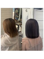 クラン ヘアーアンドスタジオ(CLAN hair & studio)&nbsp;ハイトーンカラーエクステブリーチカラーミルクティーベージュ