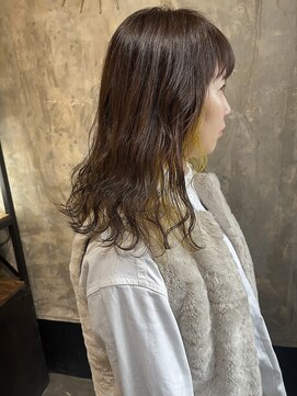 フルアヘッド(FULL A HEAD) ミモザカラーのインナーカラー