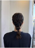 ヘアセット/編みおろしスタイル/ロングアレンジ.