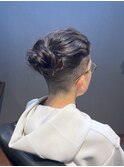 ビジネスマンバン ツイストスパイラルパーマ 男の団子スタイル