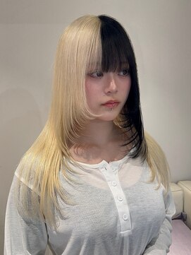 ベレーザ 渋谷(BELEZA) 13593ニュアンスカラーブリーチデザイン韓国風巻きレイヤー