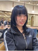 髪質改善縮毛矯正レイヤーカット顔周り前髪韓国ミニウルフ北千住