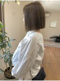 ボブ×透明感カラー
