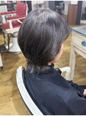ウルフカット×オリーブブラウン